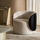 White Chenille Swivel Chair | Caracole Cuff