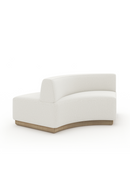 White Curved Armless Loveseat | Caracole Crescent | Oroatrade.com