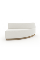 White Curved Armless Loveseat | Caracole Crescent | Oroatrade.com