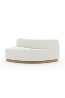 White Curved Armless Loveseat | Caracole Crescent | Oroatrade.com