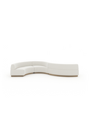 White Curved Armless Loveseat | Caracole Crescent | Oroatrade.com