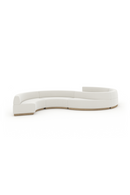 White Curved Armless Loveseat | Caracole Crescent | Oroatrade.com