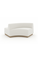 White Curved Armless Loveseat | Caracole Crescent | Oroatrade.com
