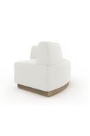 White Curved Armless Loveseat | Caracole Crescent | Oroatrade.com