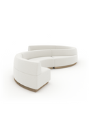 White Curved Armless Loveseat | Caracole Crescent | Oroatrade.com