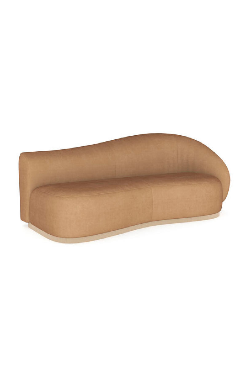 Light Brown Velvet Serpentine Sofa | Caracole Kalahari | Oroatrade.com