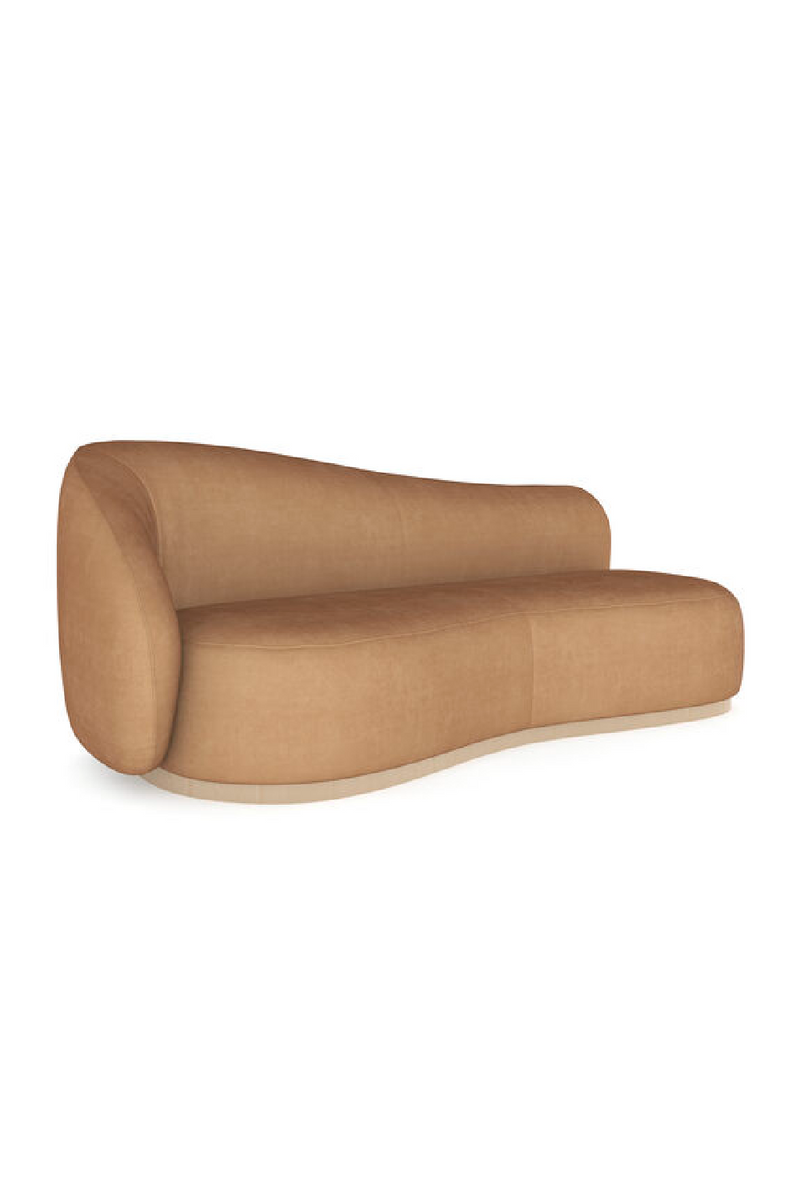Light Brown Velvet Serpentine Sofa | Caracole Kalahari | Oroatrade.com