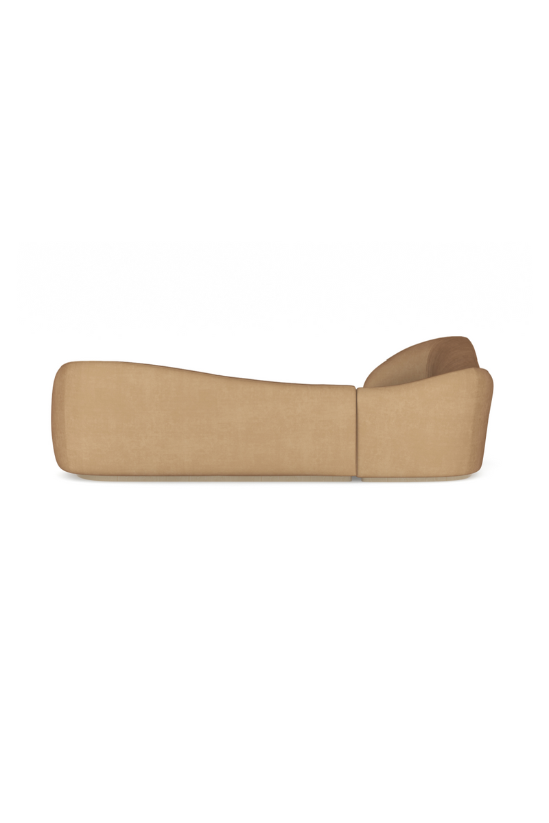 Light Brown Velvet Sectional Sofa | Caracole Kalahari | Oroatrade.com