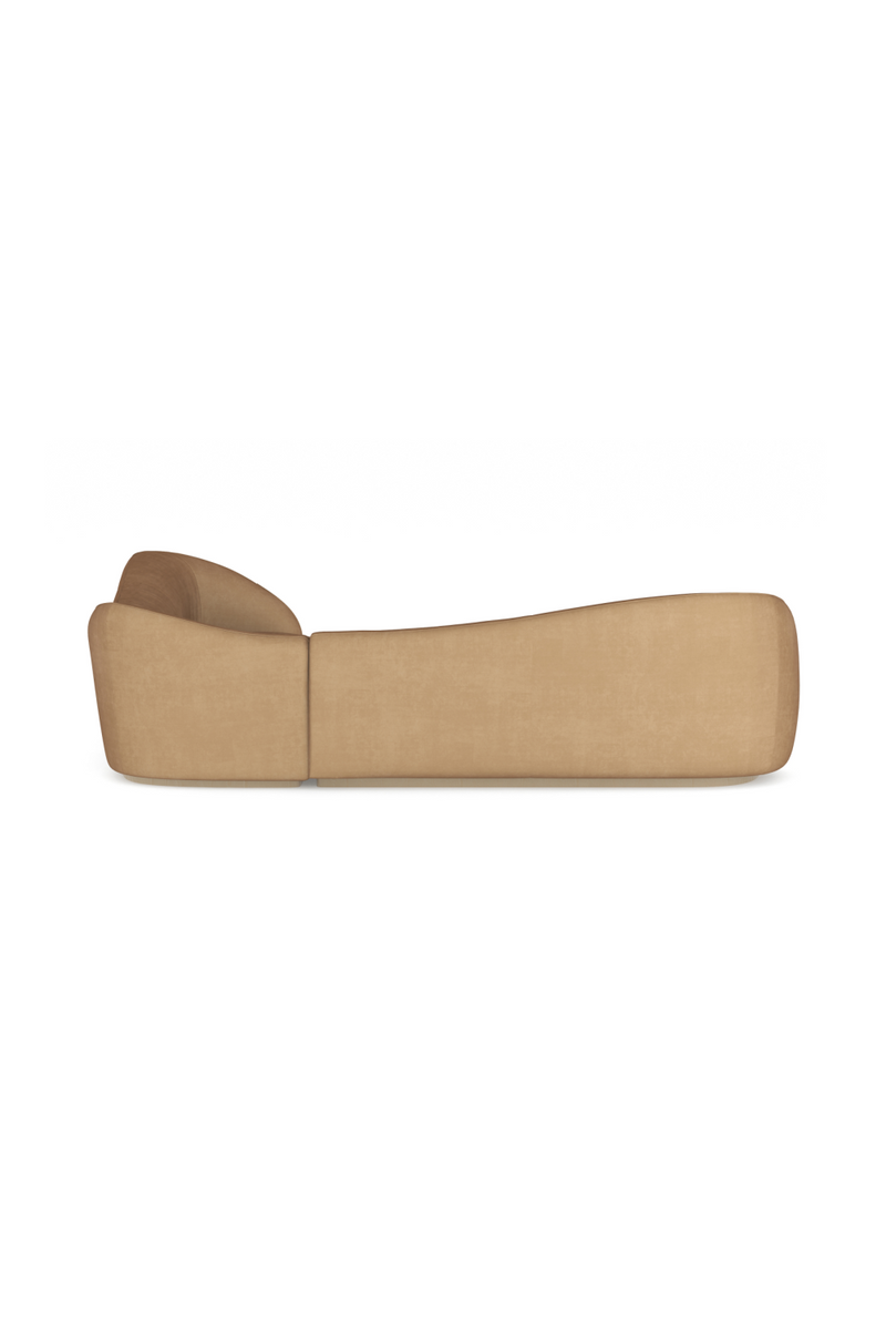 Light Brown Velvet Sectional Sofa | Caracole Kalahari | Oroatrade.com