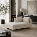 White Chenille Chaise Lounge | Caracole Altura
