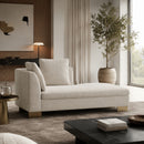 White Chenille Chaise Lounge | Caracole Altura