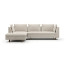 White Chenille Sofa with Chaise | Caracole Altura