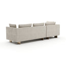 White Chenille Sofa with Chaise | Caracole Altura