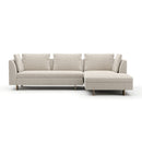 White Chenille Sofa with Chaise | Caracole Altura