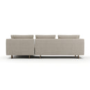 White Chenille Sofa with Chaise | Caracole Altura
