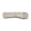 White Chenille Sectional Sofa L | Caracole Altura