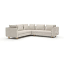 White Chenille Sectional Sofa L | Caracole Altura