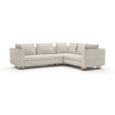 White Chenille Sectional Sofa S | Caracole Altura