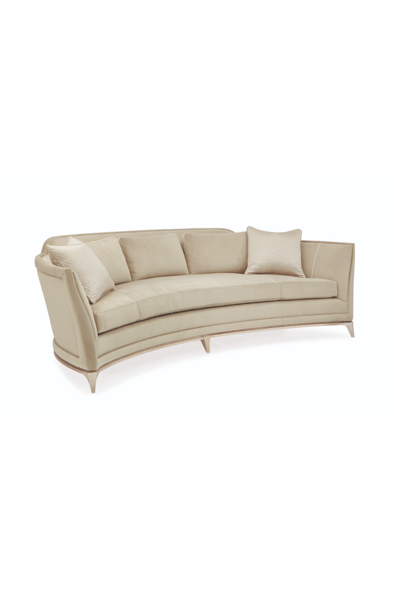 Beige Curved Sofa | Caracole Bend The Rules | Oroatrade.com