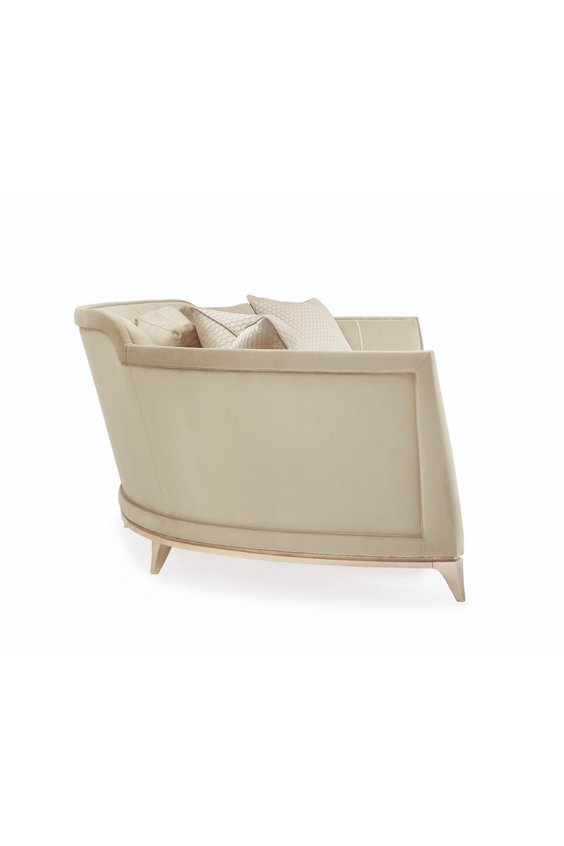 Beige Curved Sofa | Caracole Bend The Rules | Oroatrade.com