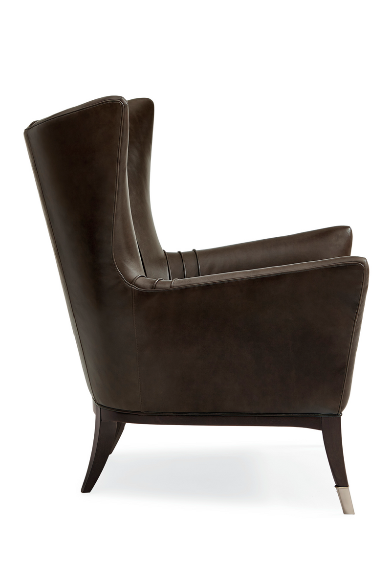 Brown Leather Wingback Chair | Caracole So Welt Done | Oroatrade.com