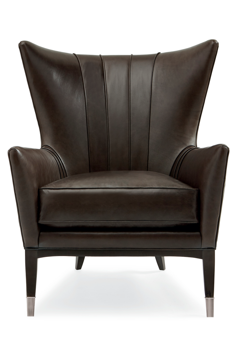 Brown Leather Wingback Chair | Caracole So Welt Done | Oroatrade.com