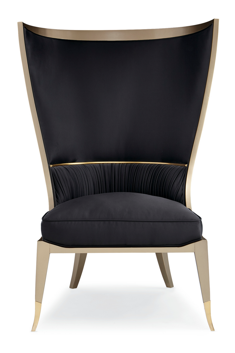 Black Curved Wingback Chair | Caracole Pop Your Collar | Oroatrade.com