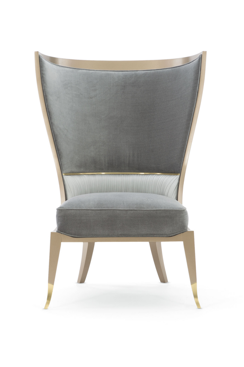 Gray Modern Wingback Chair | Caracole Pop Your Collar