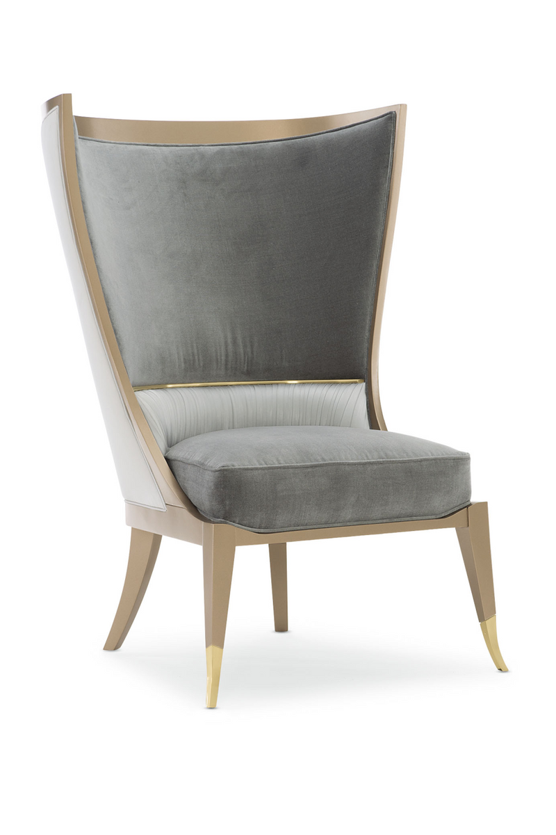 Gray Modern Wingback Chair | Caracole Pop Your Collar