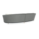 Gray Velvet Right-Armed Loveseat | Caracole Three's Company
