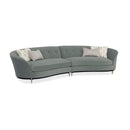 Gray Velvet Right-Armed Loveseat | Caracole Three's Company