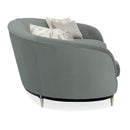 Gray Velvet Right-Armed Loveseat | Caracole Three's Company