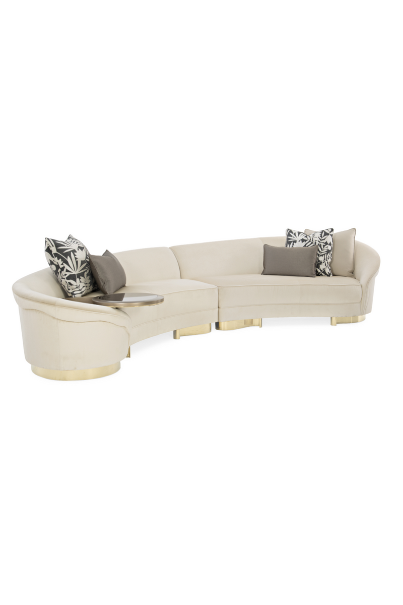 Curved Modern Sectional Sofa | Caracole Grand Opening | Oroatrade.com