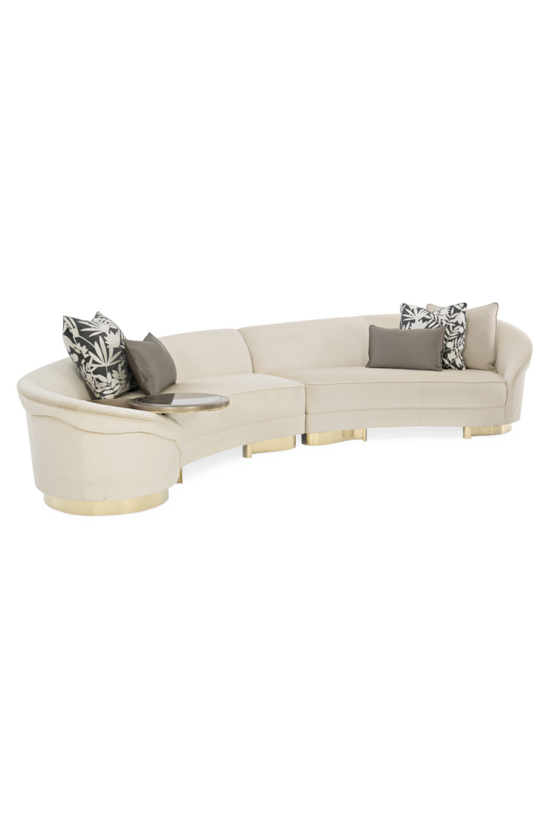 Curved Modern Sectional Sofa | Caracole Grand Opening | Oroatrade.com