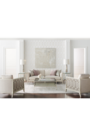 Cream Carved Modern Sofa | Caracole Just Duet | Oroatrade.com