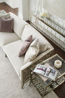 Cream Carved Modern Sofa | Caracole Just Duet | Oroatrade.com