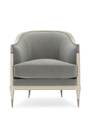 Gray Curved Lounge Chair | Caracole Splash Of Flash | Oroatrade.com
