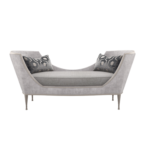 Gray Chenille Chaise Caracole Cat Nap Oroa Trade
