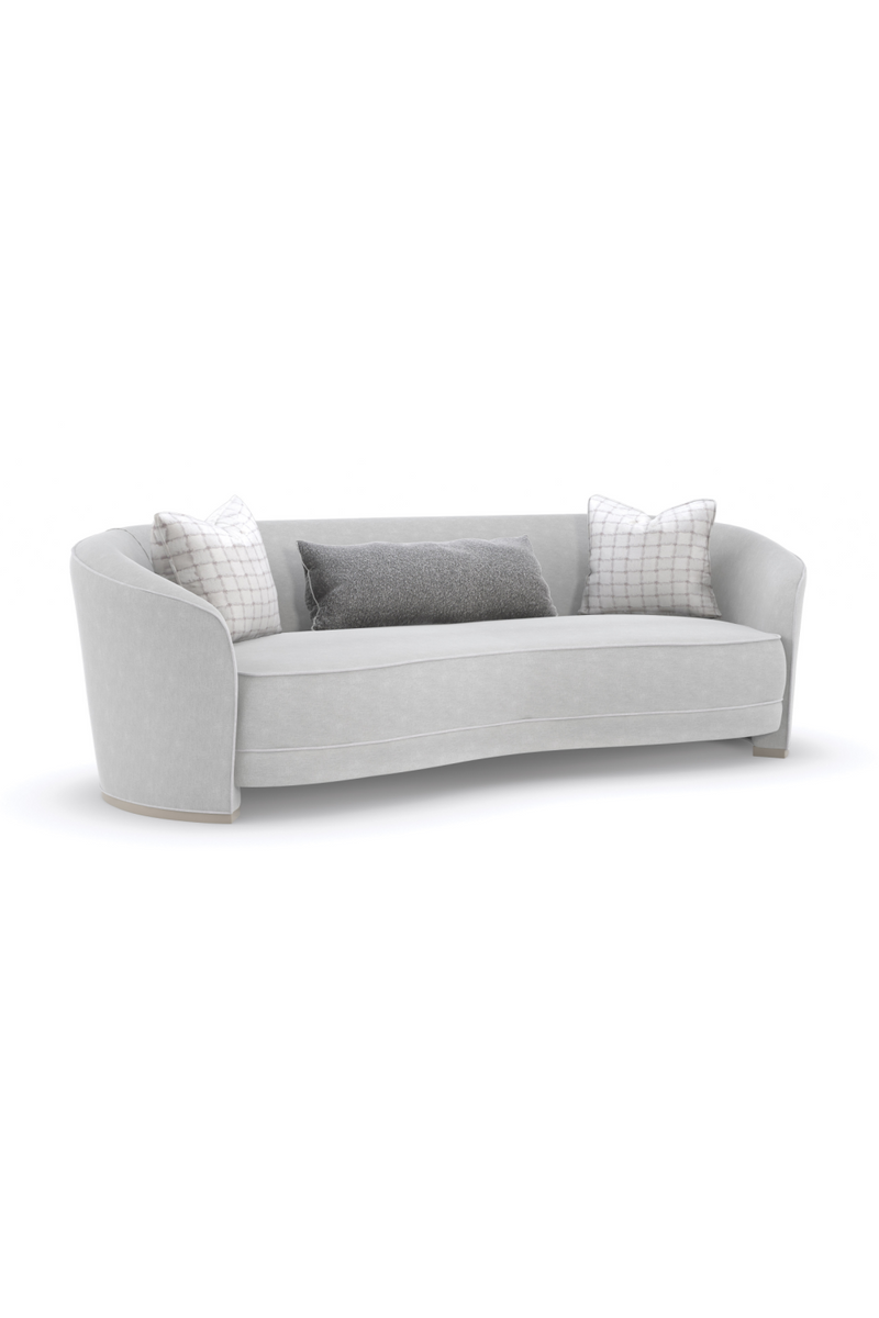 Light Gray Curved Sofa | Caracole Ahead Of The Curve | Oroatrade.com