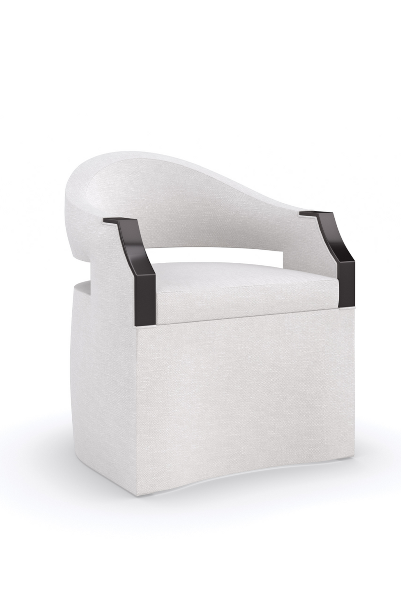 White Modern Accent Chair | Caracole Dinner Roll | Oroatrade.com