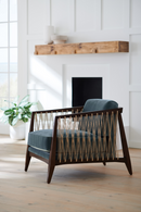 Blue Velvet Occasional Chair | Caracole Rope Me In | Oroatrade.com