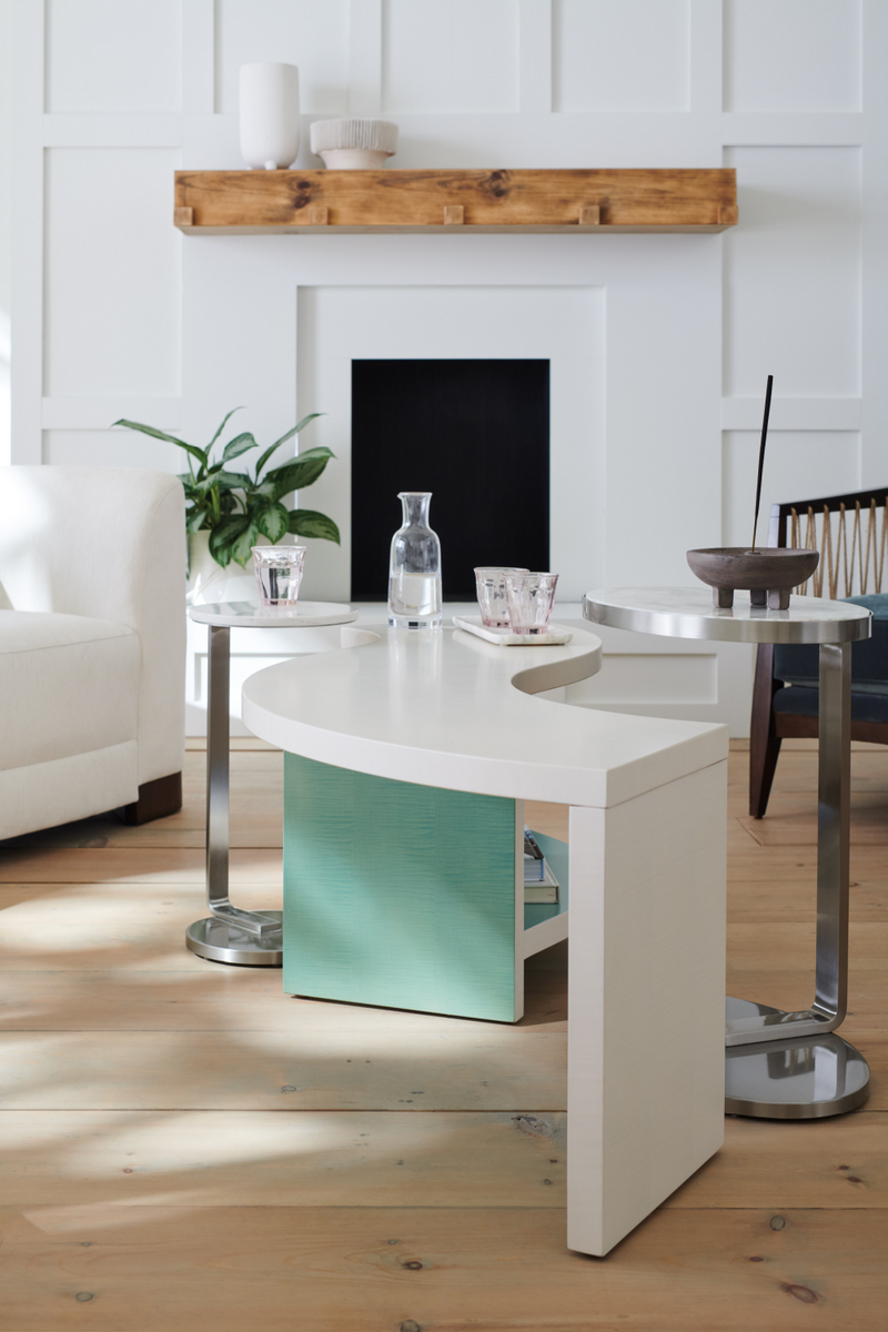 White Chenille Modular Chair | Caracole Lounge Around | Oroatrade.com
