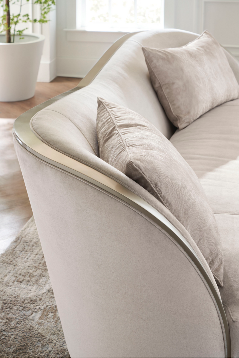 Silver Velvet Sofa | Caracole Center Pointe | Oroatrade.com