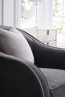 Dark Gray Velvet Club Chair | Caracole Eclipse | Oroatrade.com