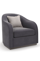 Dark Gray Velvet Club Chair | Caracole Eclipse | Oroatrade.com