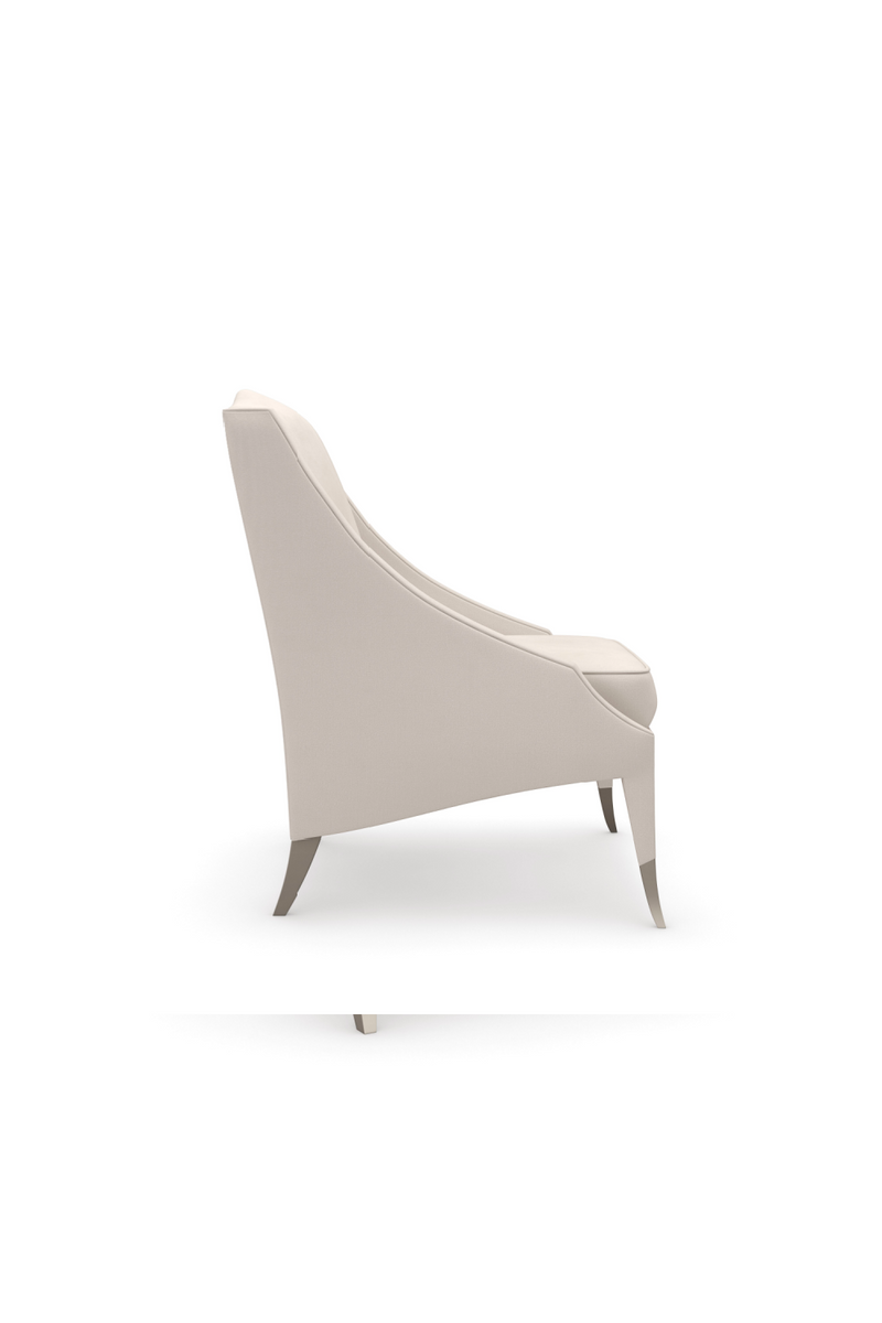 Cream Velvet Accent Chair | Caracole Let It Steep | Oroatrade.com