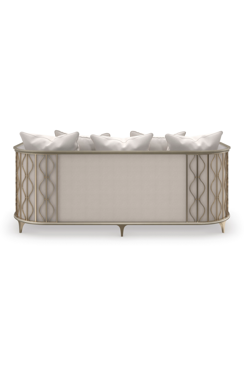 Micro-Chenille Modern Sofa | Caracole Back In Style | Oroatrade.com