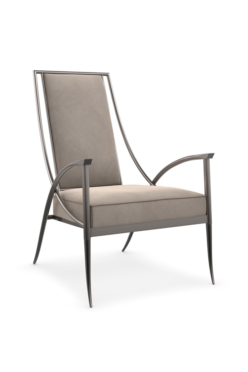 Smoked Stainless Steel Armchair | Caracole Mantis | Oroatrade.com