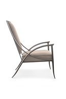 Smoked Stainless Steel Armchair | Caracole Mantis | Oroatrade.com