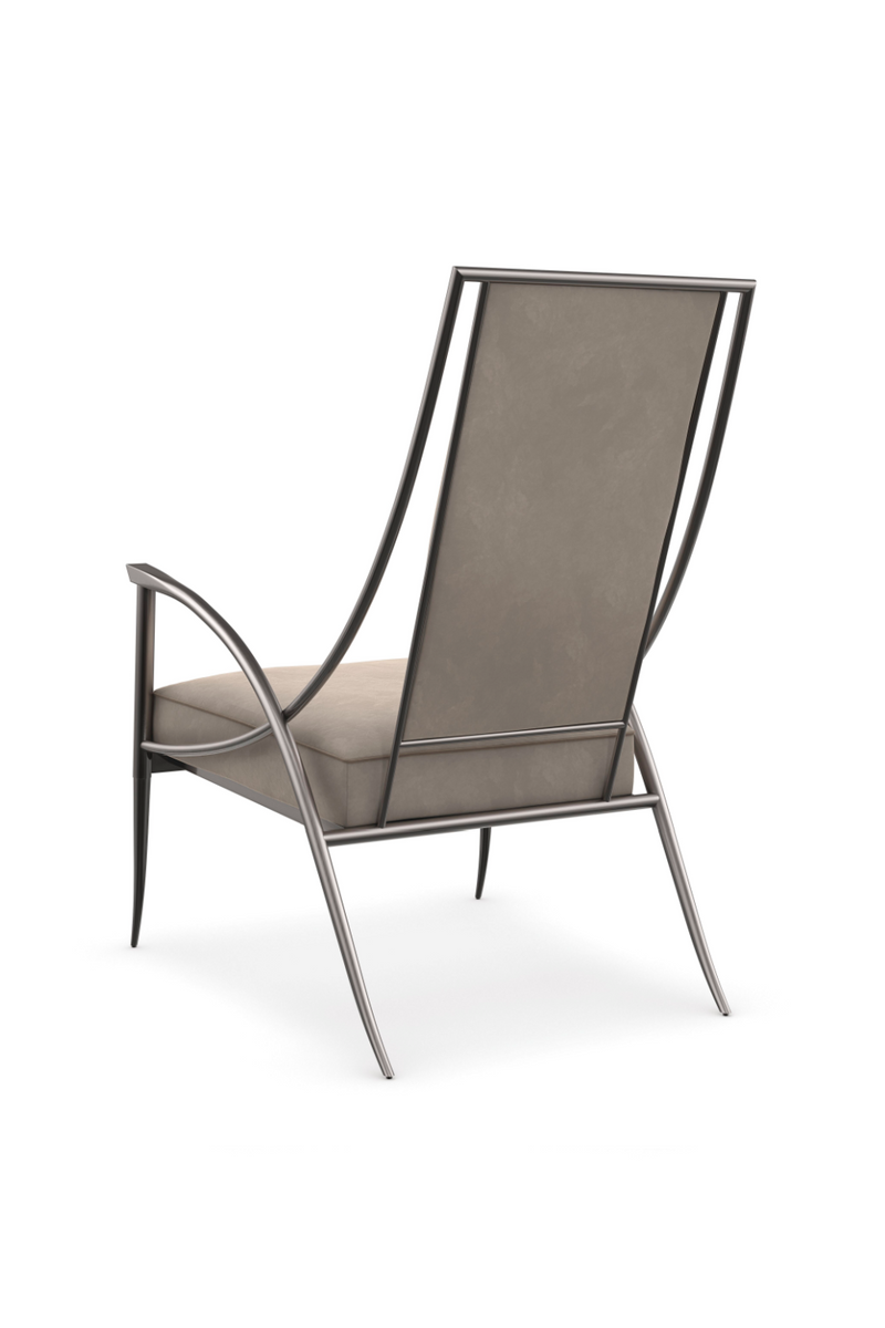 Smoked Stainless Steel Armchair | Caracole Mantis | Oroatrade.com